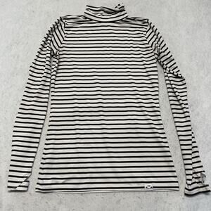 Corbeaux Women's Tempo Turtleneck Base Layer Shirt Small White/Black